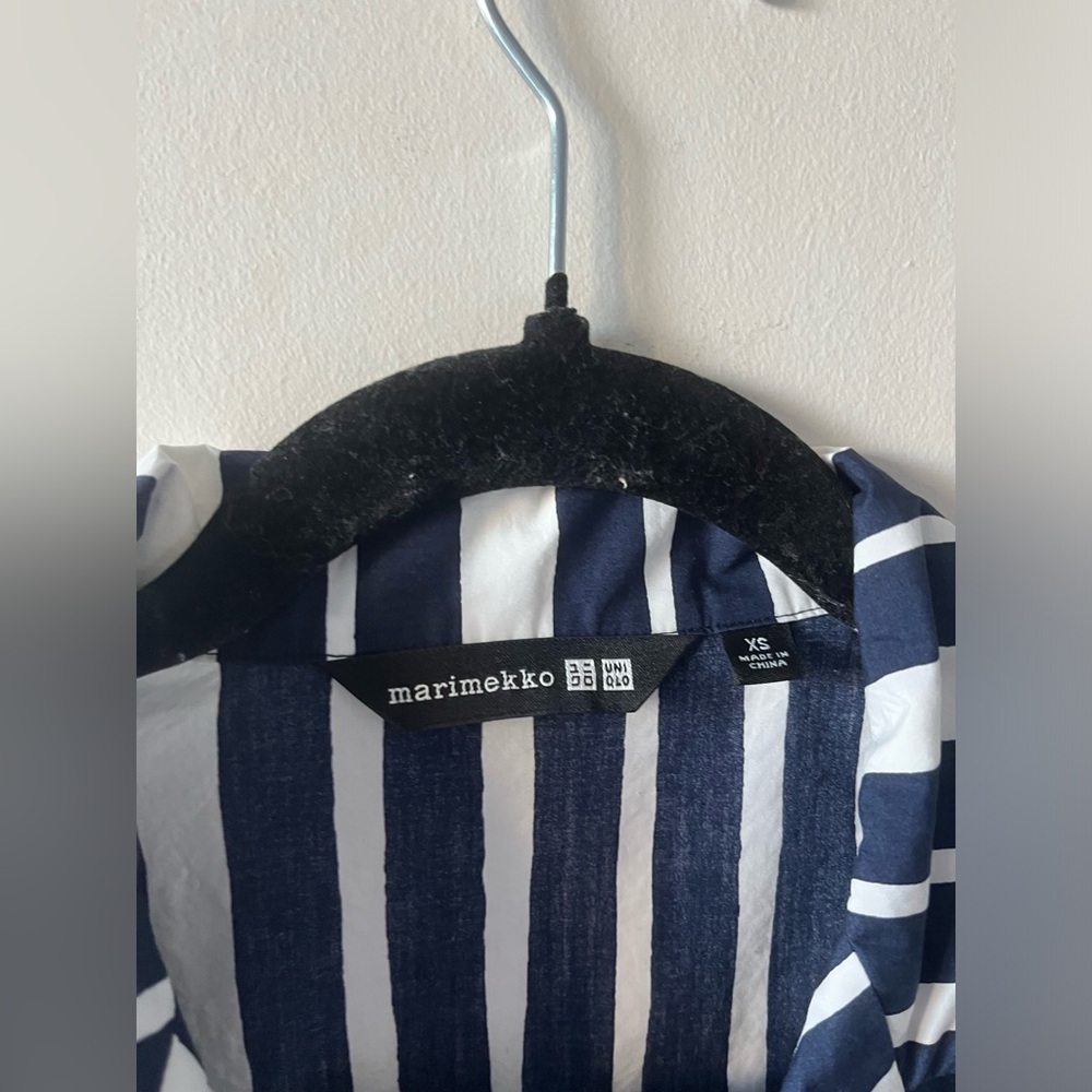 Uniqlo x Marimekko Navy and White Striped Shirt - Picture 4 of 7